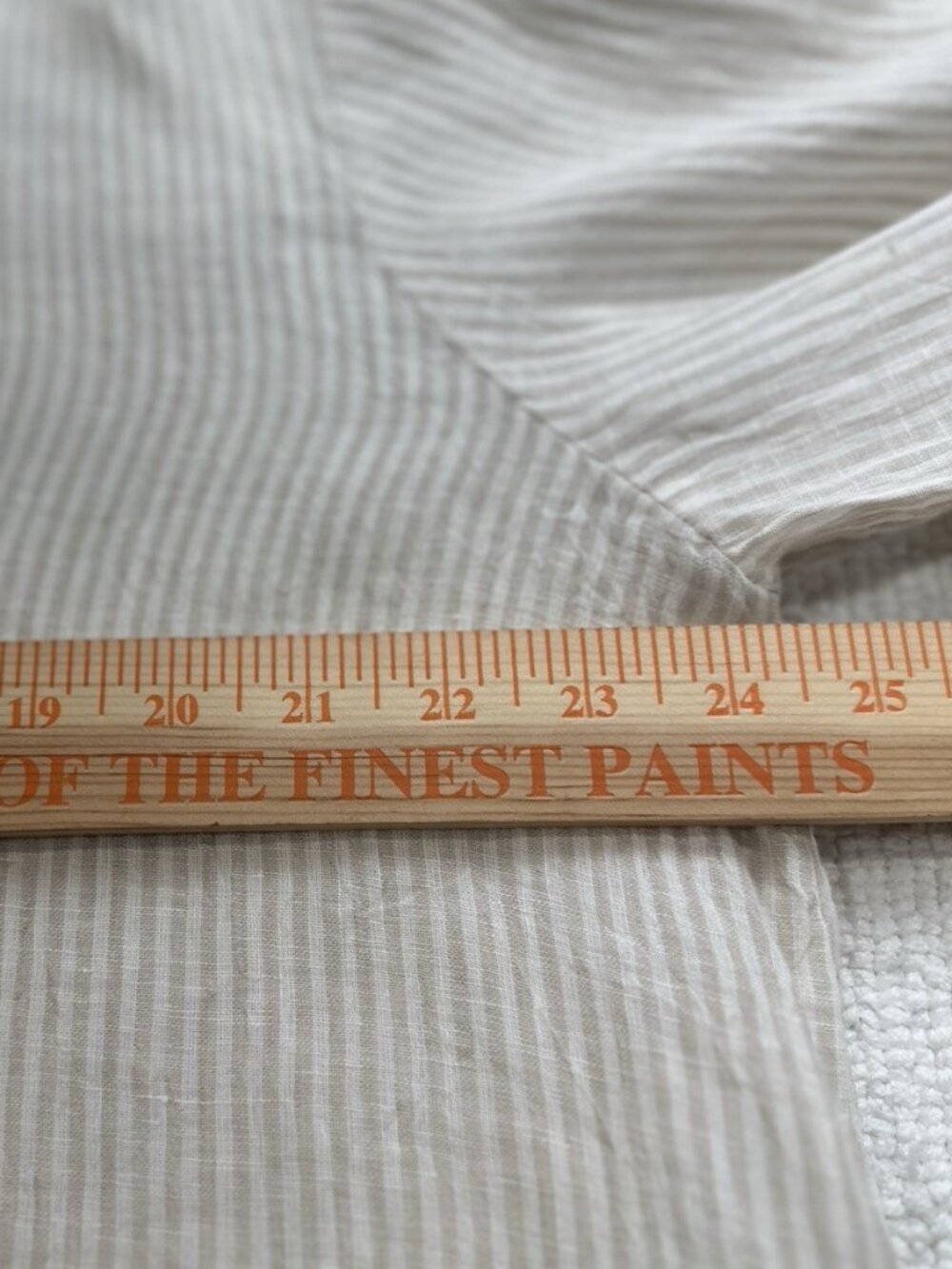 Eileen Fisher Women’s XL Ivory 100% Organic Linen Striped Button-Up Shirt - Picture 4 of 6